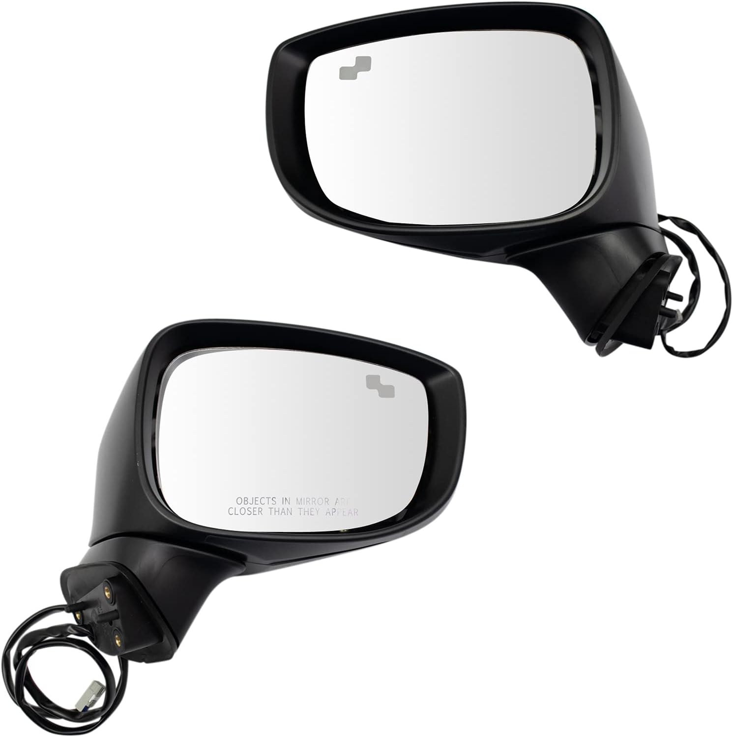 TRQ Power Mirror Set for 2017-2021 Mazda CX-5 with Blind Spot
