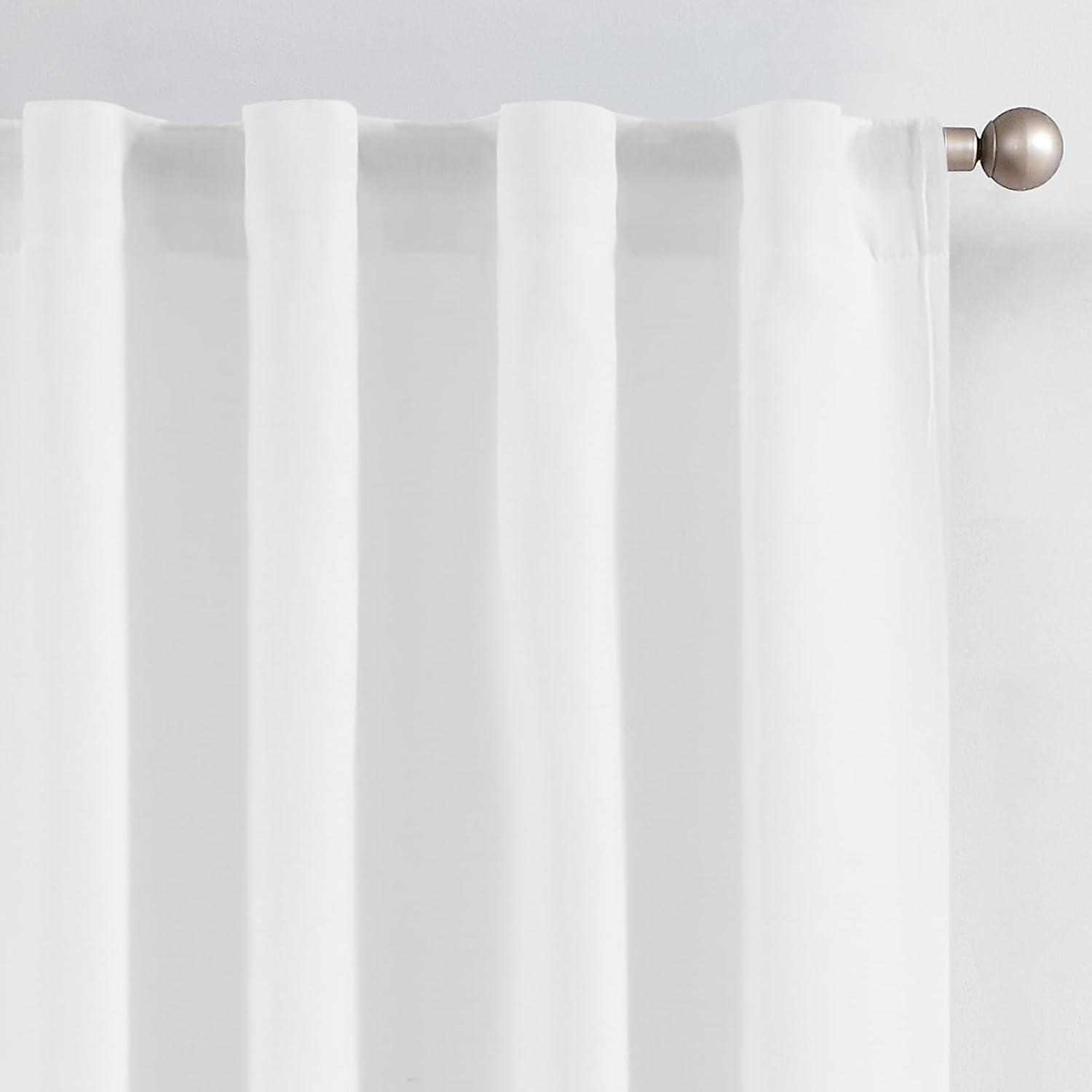 Linen Blend Curtains for Living Room 96 Inch Length Panels
