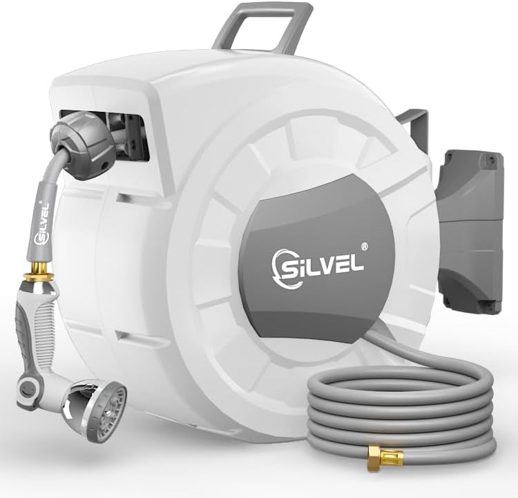 SILVEL 1/2 in x 75 FT Retractable Garden Hose Reel Review