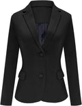 Womens Long Sleeve Formal Notch Lapel Blazer - Versatile Office Jacket