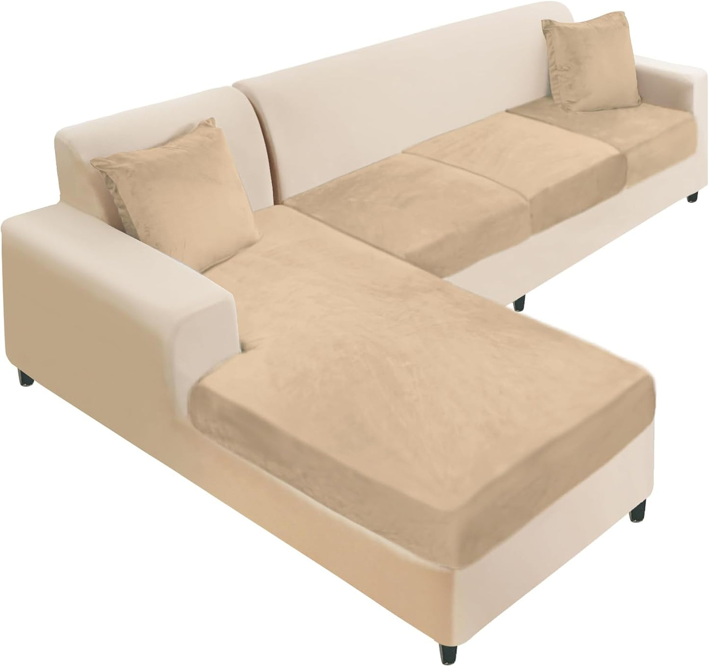 NAISI Sectional Couch Cover 4 Pieces for L Shape Sofas