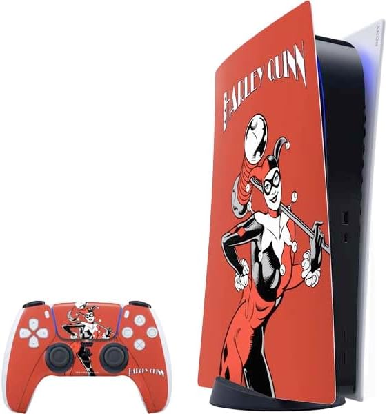 Skinit Decal Gaming Skin for PS5 Bundle - Harley Quinn Design