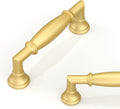 10 Pack Brushed Gold Cabinet Pulls 3 Inch(76mm) - Durable Kitchen