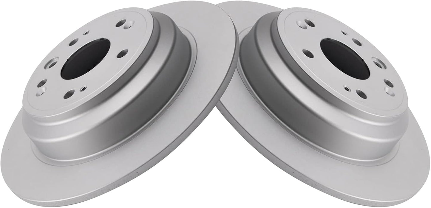TRQ Rear Brake Rotors Set Vented Premium G-Coated for Honda