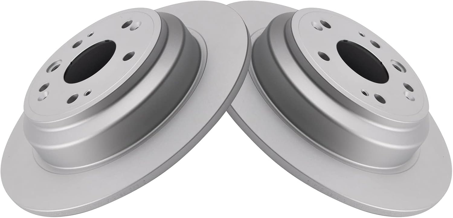 TRQ Rear Brake Rotors Set Vented Premium G-Coated for Honda