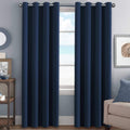 Blackout Navy Thermal Insulated Curtain Panels - Set of 2