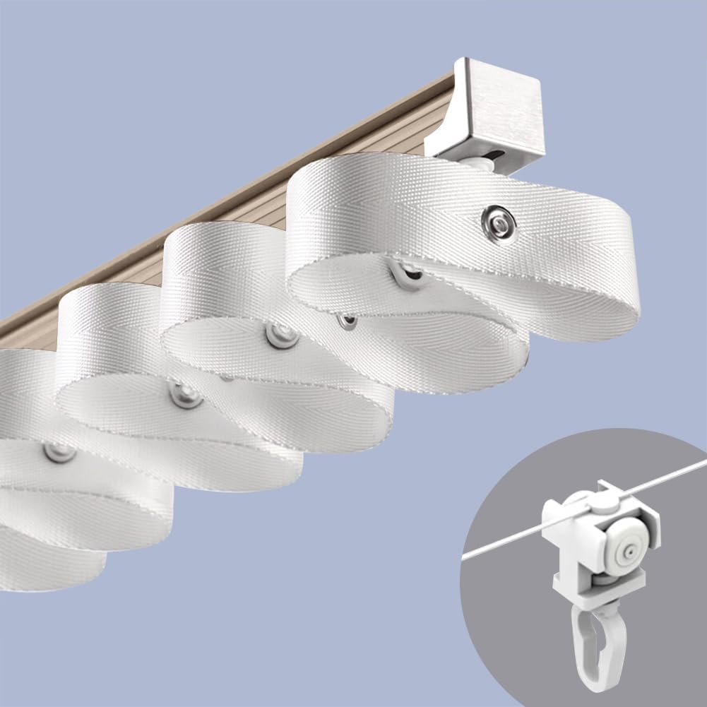 TIPIACE Wavy Curtain Track: Stylish Office & Living Room Solution