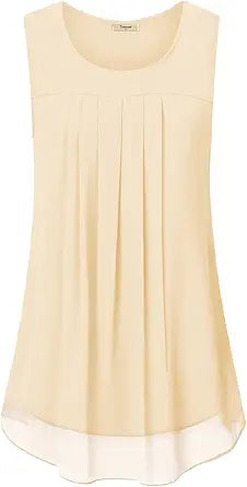 Stylish Women's Sleeveless Chiffon Tank Top for Casual Wear