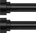 HEI! DEAR 2 Pack Black Curtain Rods for Windows 28 to 48 Inch