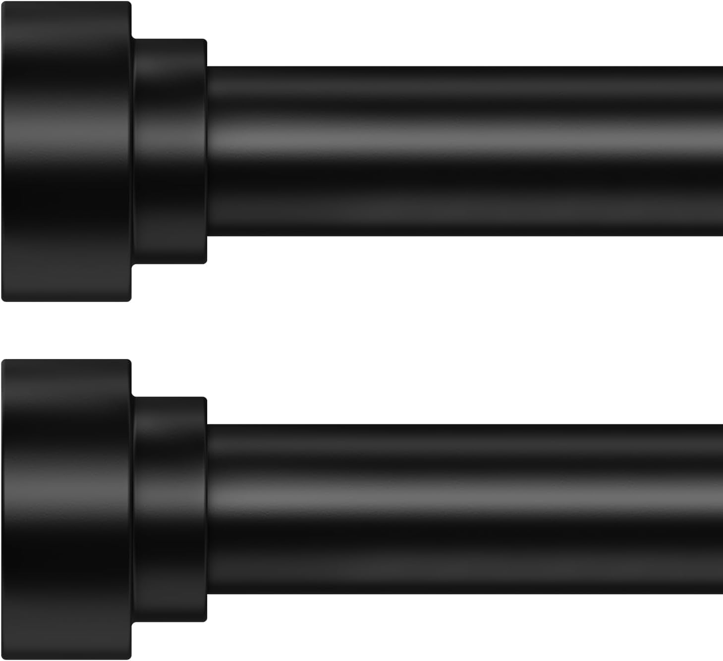 HEI! DEAR 2 Pack Black Curtain Rods for Windows 28 to 48 Inch