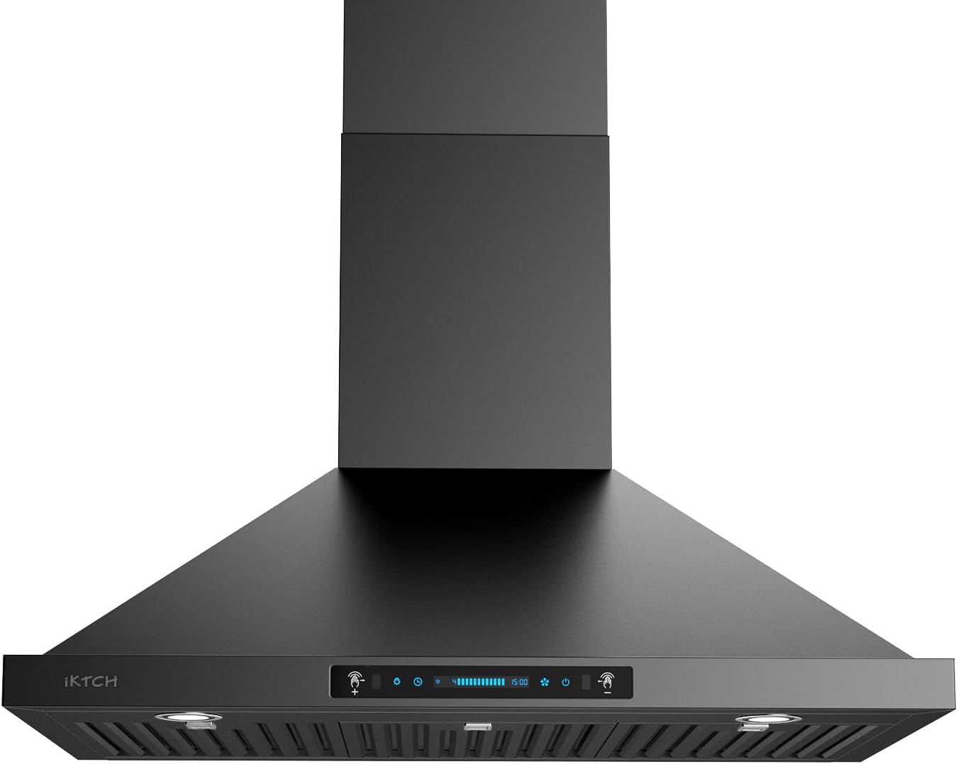 IKTCH 36 inch Black Wall Mount Range Hood with Gesture Control