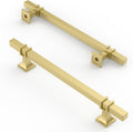 6.3 in Matte Brushed Gold Cabinet Handles 10 Pack - Durable Upgrade