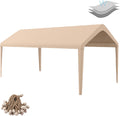 Carport Replacement Canopy Cover 10ftx20ft - Waterproof Light Brown