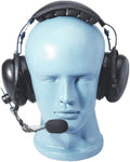 Heavy Duty Over The Head Dual Muff Aviator Headset for Kenwood - Noise