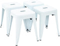 Industrial 18 Inch Metal Stools Set of 4 for Dining by Brage Living