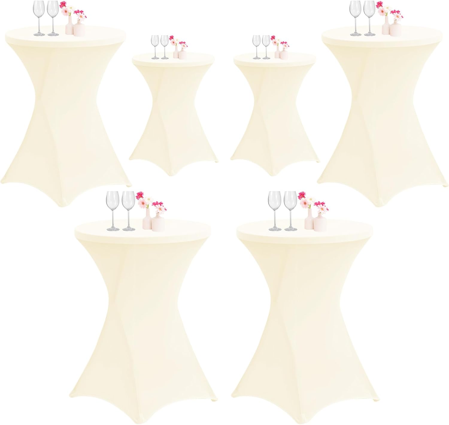 Highboy Stretch Table Covers - Elegant Fitted Design for Events!