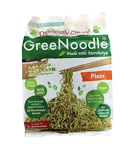 GreeNoodle Plain - Healthy Non-fried Noodles with Moroheiya Leaves