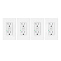 20 Amp GFCI Outlet 4 Pack - Self Test Weather Resistant Hospital Grade
