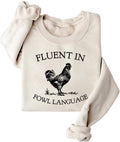 Chicken Graphic Fleece Sweatshirt - Cozy Farm Fun!