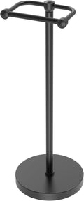 Toilet Paper Holder Stand - Stable Matte Black Freestanding Rack