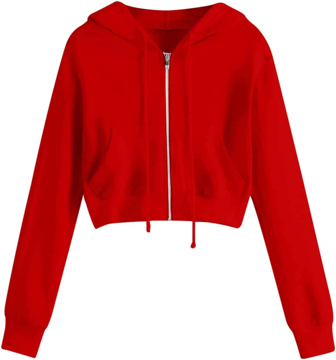 Cropped Zip Up Hoodie - TikTok Trend 2023