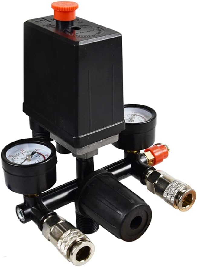 Precision Air Compressor Pressure Control + Gauge Set