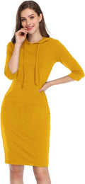 MISSKY Women's Comfortable Hoodie Dress for Casual Outings
