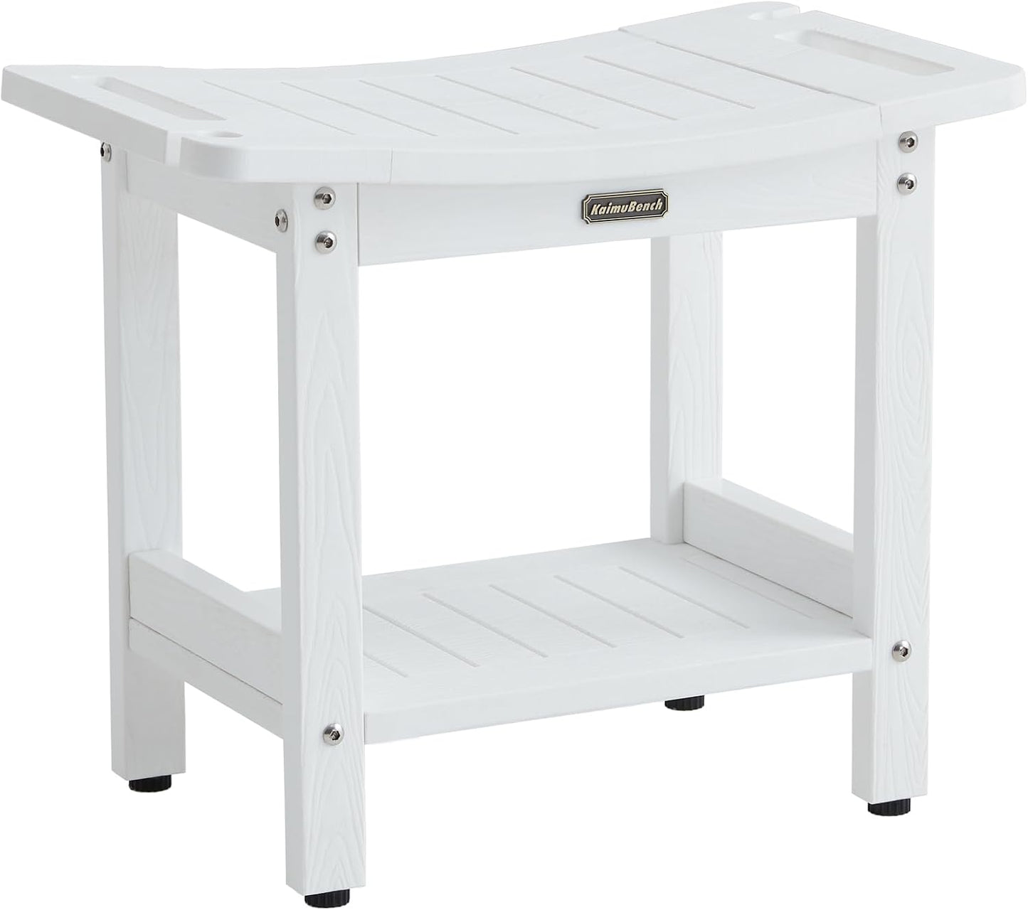 Waterproof Shower Bench with Handles for Safe Showering