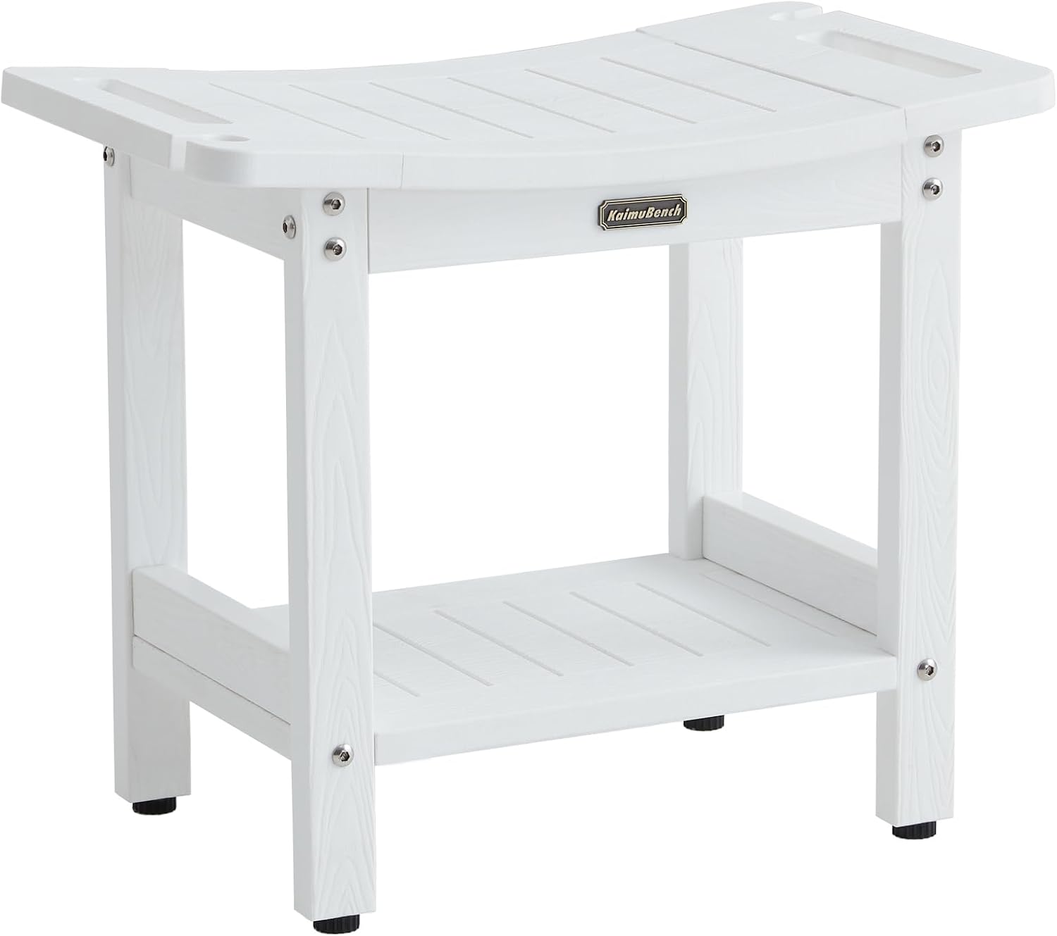 Waterproof Shower Bench with Handles for Safe Showering