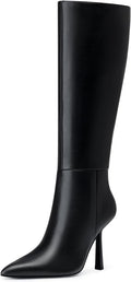 Womens Knee High Boots 3.54 in Stiletto Heel - Tall Wide Calf Style
