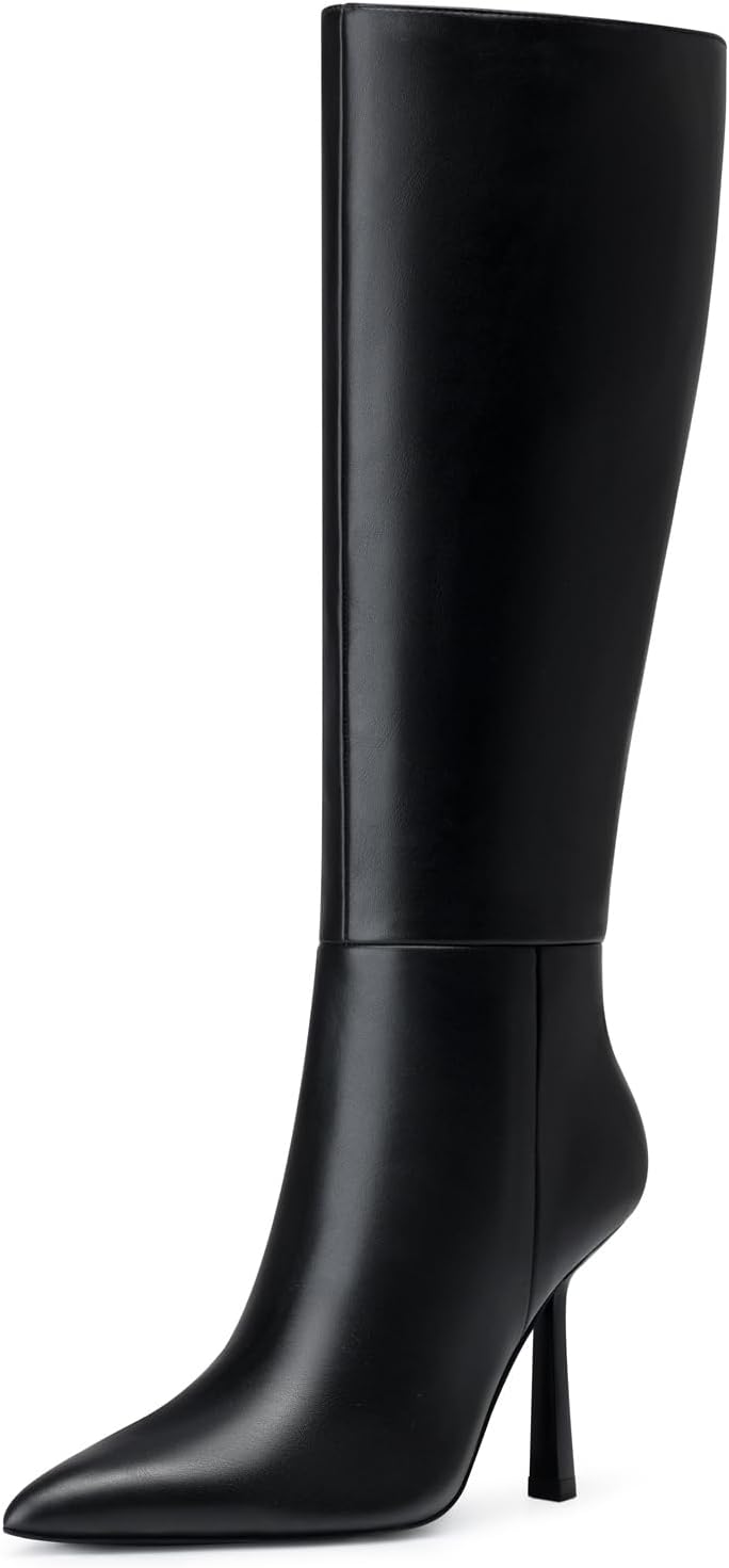 Womens Knee High Boots with 3.54 In Stiletto Heel for Fall
