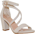 Women's Chunky Heel Ankle Strap Sandals - Comfortable 3.25in Heel ALL