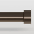 Bronze Curtain Rods for Windows 72 to 144 in - Heavy Duty, Modern End