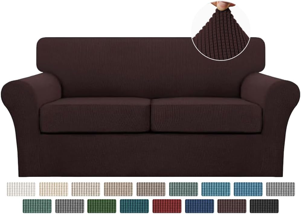 Turquoize 3 Piece Sofa Covers for 2 Cushion Couch Slipcover