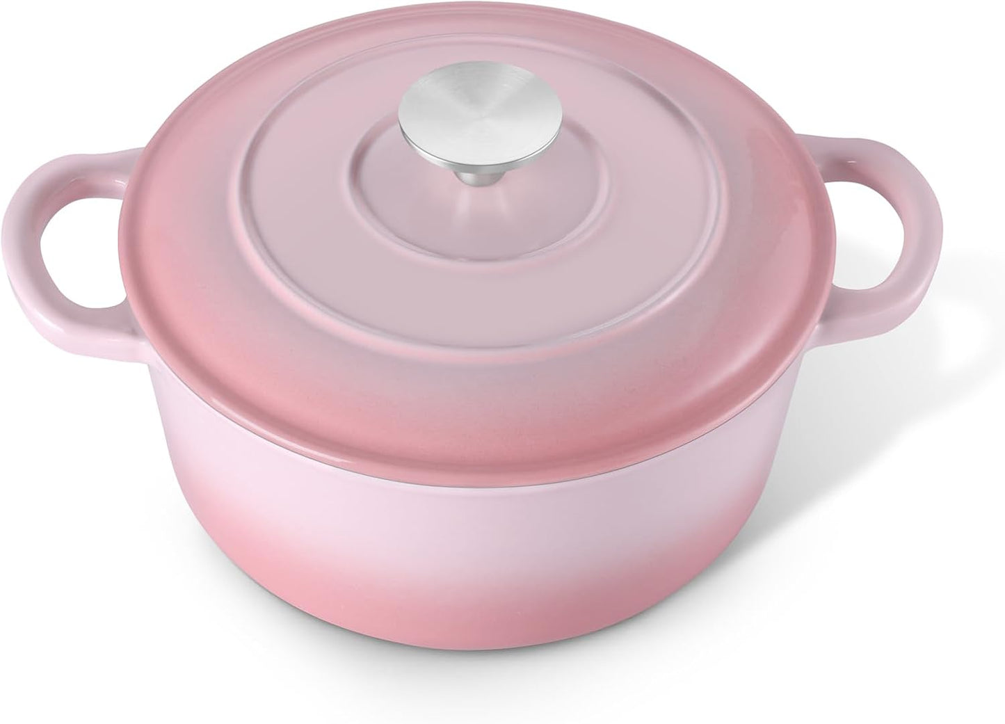E-far 3 Qt Enameled Cast Iron Dutch Oven for Cooking