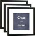 12x12 Black Picture Frame Set of 3 for 8x8 or 12x12 Photos