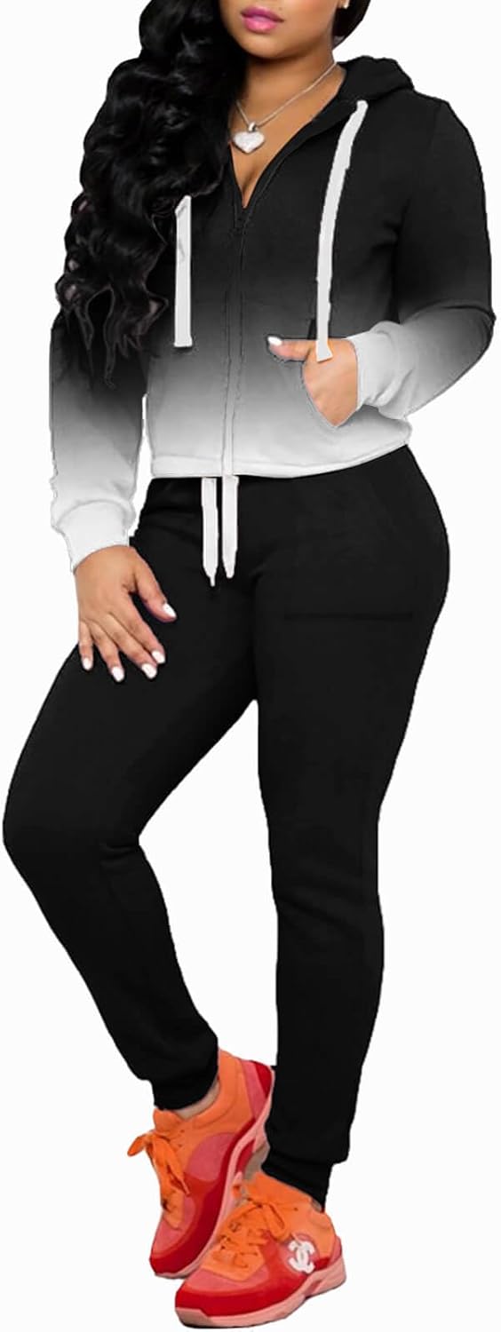 CLOCOR Track Suits for Women - Casual 2 Piece Outfits Set