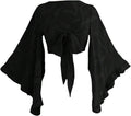 Women's Boho Tie Front Bell Sleeve Top - Western Country Concert Look