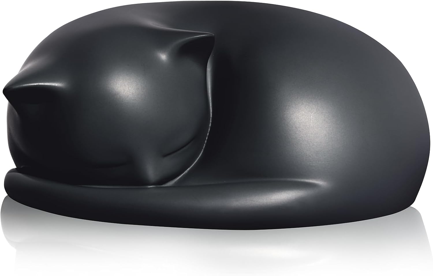 Cat Urn for Ashes - Black Resin Sleeping Kitty Memorial Keepsake