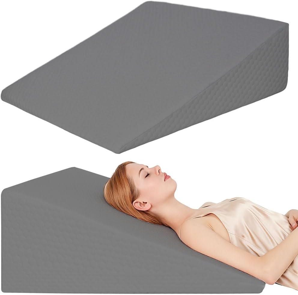 Wedge Pillow for Sleeping, Snoring, Back Support, and More