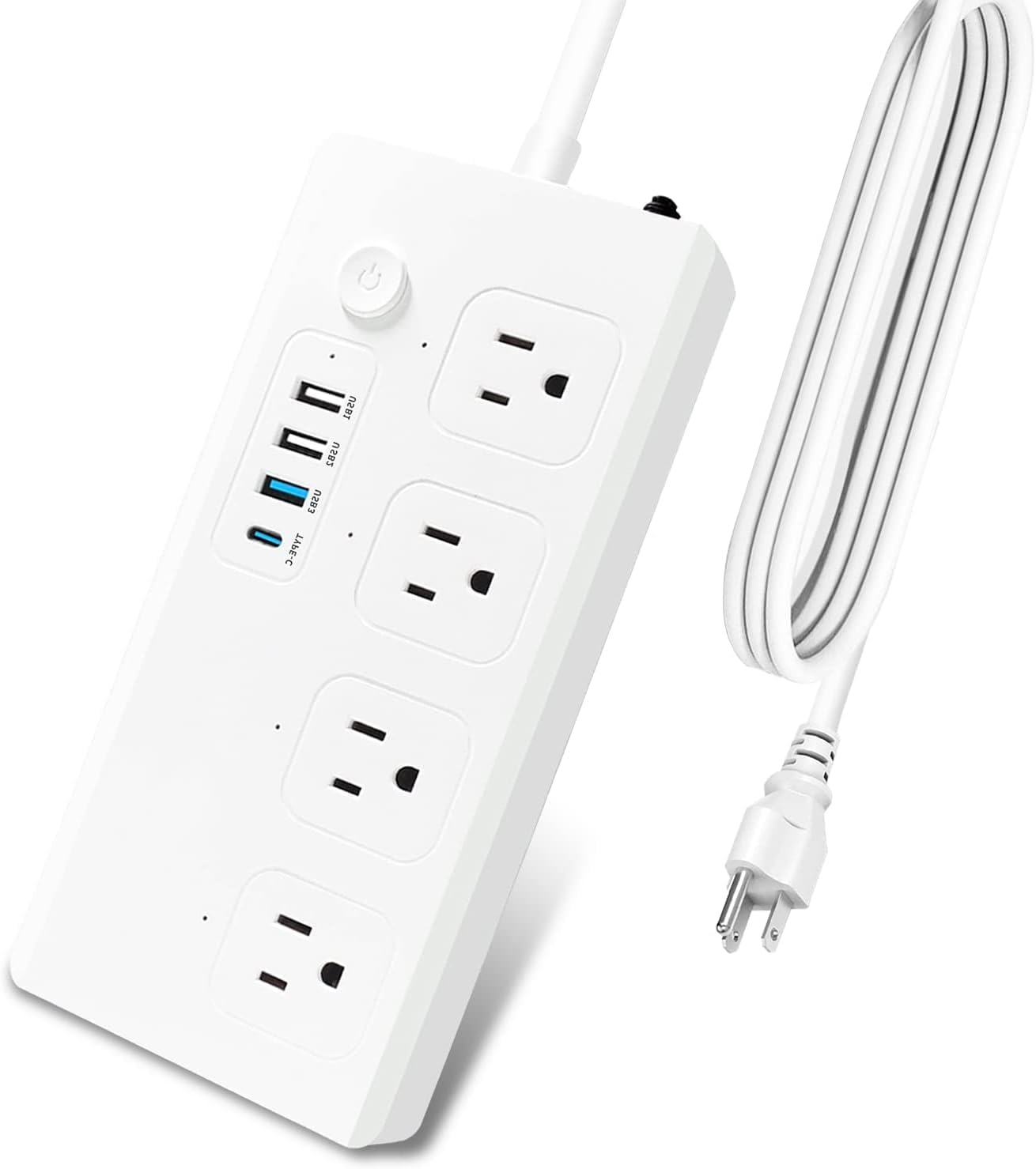 Power Bar Surge Protector: Fast Charging USB-C Ports!