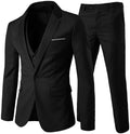 Mens 3-Piece Slim Fit Notched Lapel Suit - One Button Set