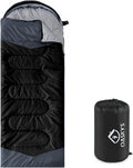 3-Season Nylon Camping Sleeping Bag for Adults and Kids - Lightweight
