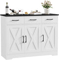 Modern Farmhouse Buffet Sideboard Cabinet with Drawers and Shelves