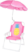 Kids Beach Chair with Umbrella - Pineapple Pattern Shade for Ages 1-5