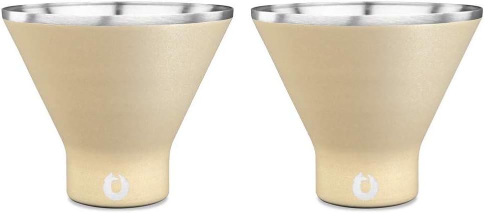 Premium Vacuum Insulated Stainless Steel Martini Glass Set of 2