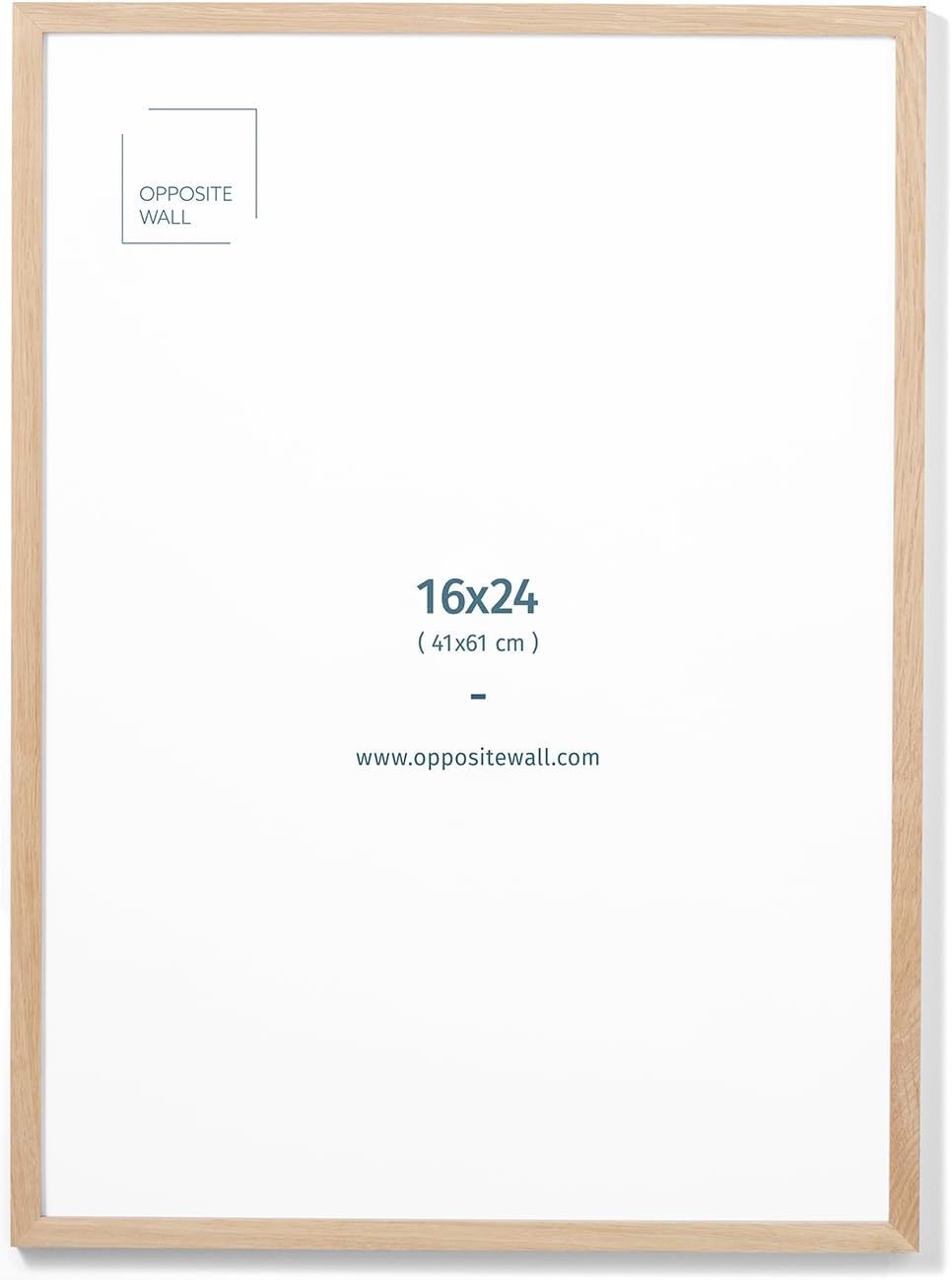 Natural Solid Oak Wood Picture Frame - 16x24 in Versatile Design