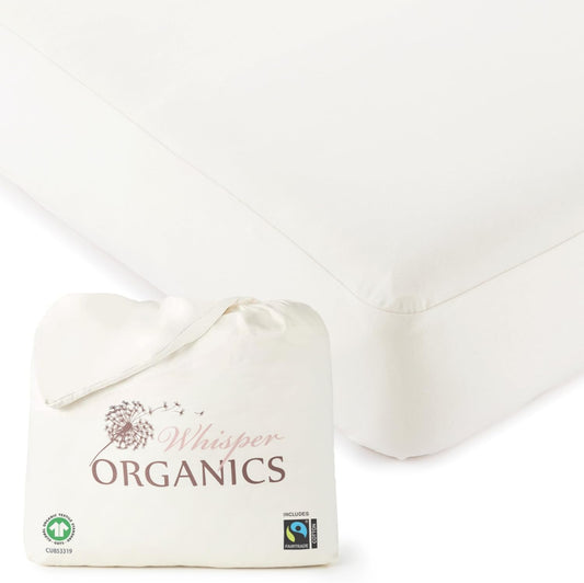 Organic Crib Mattress Protector - 100% Waterproof for Baby
