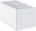 2-inch 3 Ring Binder with 2 Interior Pockets - Durable 6 Pack