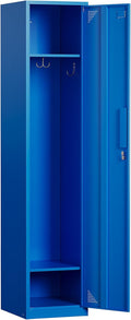 Metal Locker Storage Cabinet 1 Door 71ft - Secure Blue Storage Locker